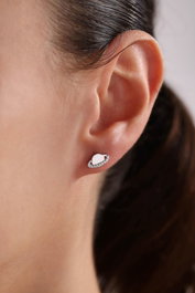 Heliophilia Silver Pendientes de Plata de Ley 925 con Circón